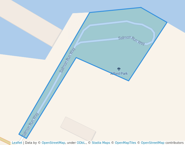 walking in Alford Park map in Sault Ste. Marie