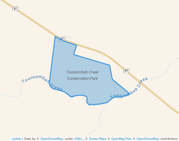 walking in Tooloombah Creek Conservation Park map in Ogmore