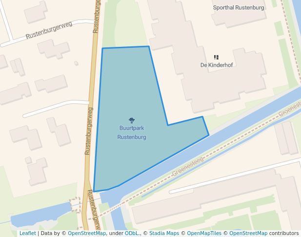 walking in Buurtpark Rustenburg map in Amersfoort