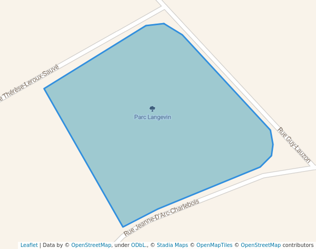 walking in Parc Langevin map in Coteau-du-Lac