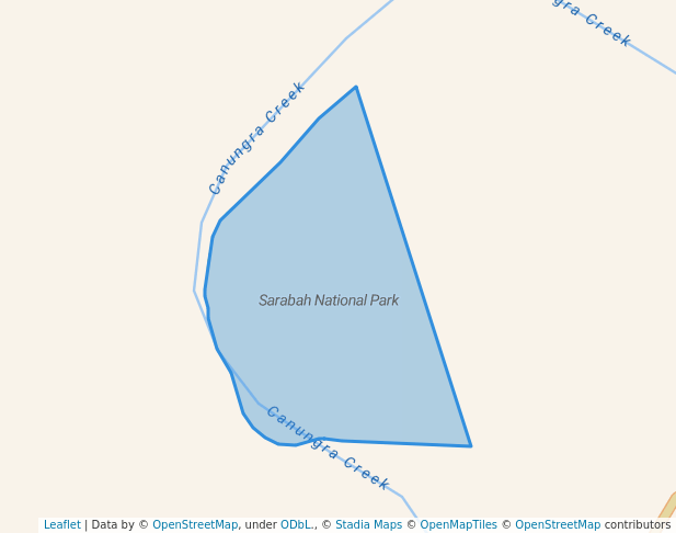 walking in Sarabah National Park map in Boyland