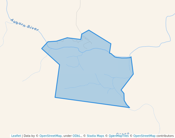 walking in Auburn River National Park map in Beeron