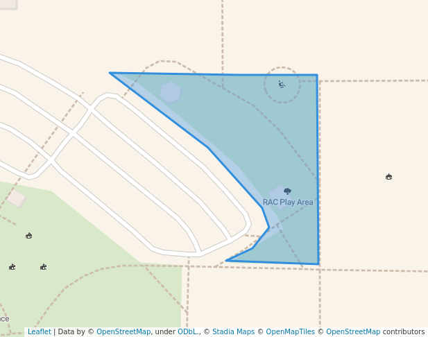 walking in RAC Play Area map in Olympia