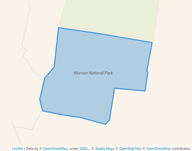 walking in Woroon National Park map in Byee