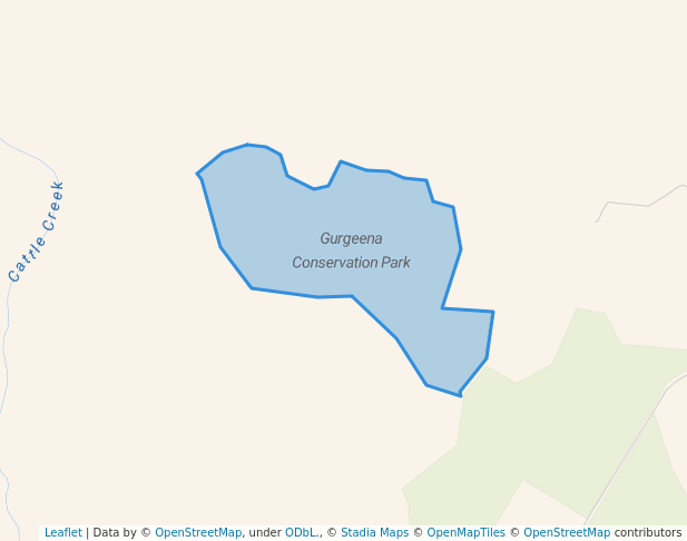 walking in Gurgeena Conservation Park map in Mingo