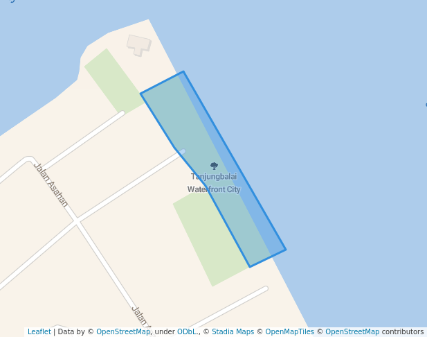 walking in Tanjungbalai Waterfront City map in Tanjung Balai