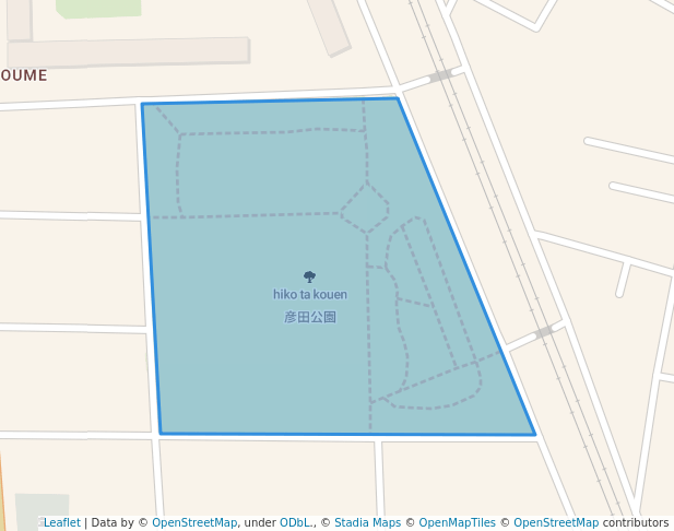 walking in 彦田公園 map in Ichinomiya