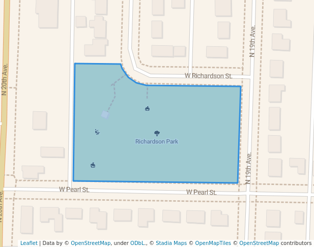walking in Richardson Park map in Pasco