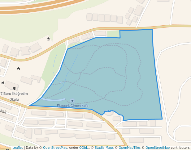 walking in Ekopark map in İzmit