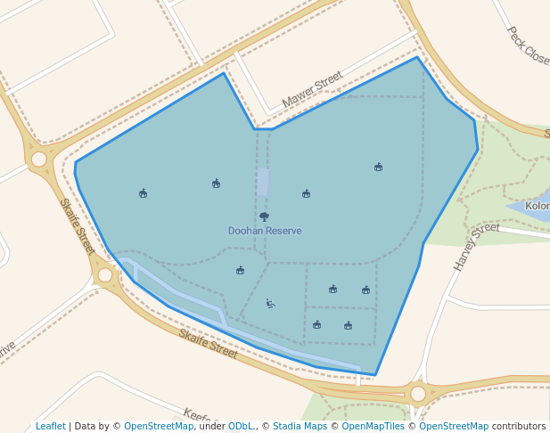 walking in Doohan Reserve map in Oran Park