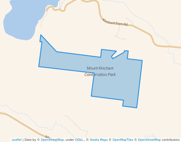 walking in Mount Kinchant Conservation Park map in Eton