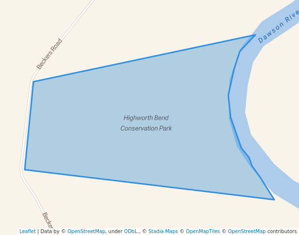 walking in Highworth Bend Conservation Park map in Moura