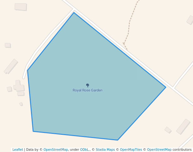 walking in Royal Rose Garden map in Harare