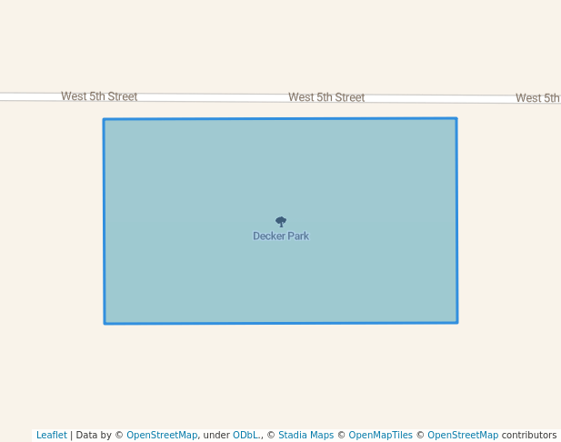 walking in Decker Park map in Concordia