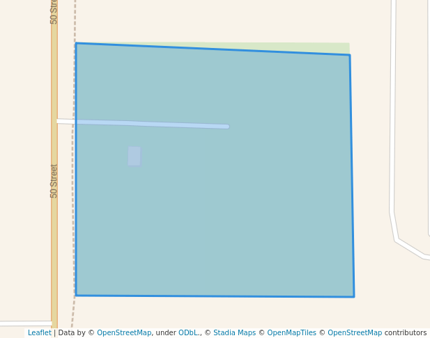 walking in Taber Legion Park map in Taber