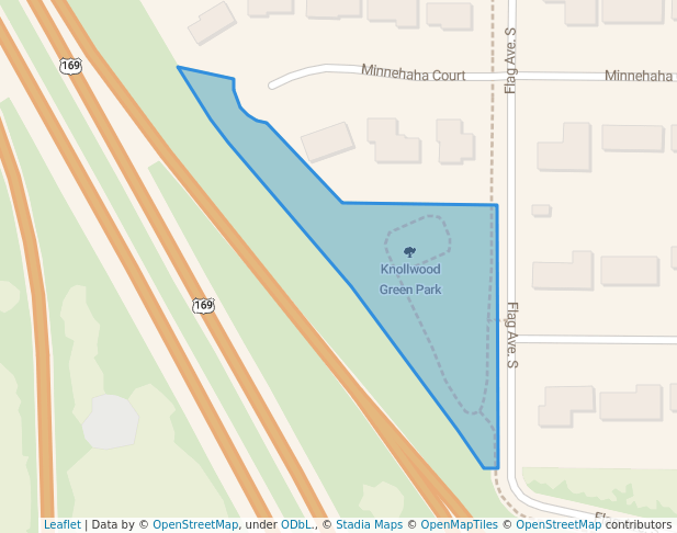 walking in Knollwood Green Park map in St. Louis Park