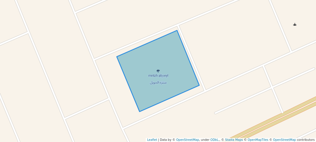 walking in منتزه الحويل map in Saham