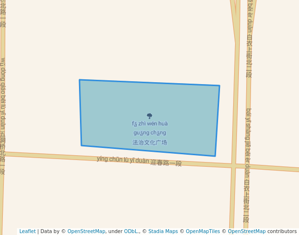 walking in 法治文化广场 map in Cheng Du Shi