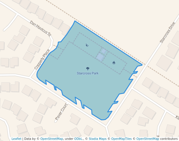 walking in Starcross Park map in Tracy