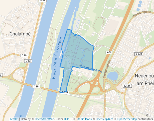 walking in Park am Rhein map in Neuenburg am Rhein