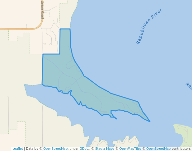 walking in Curtis Creek Public Use Area map in Junction City