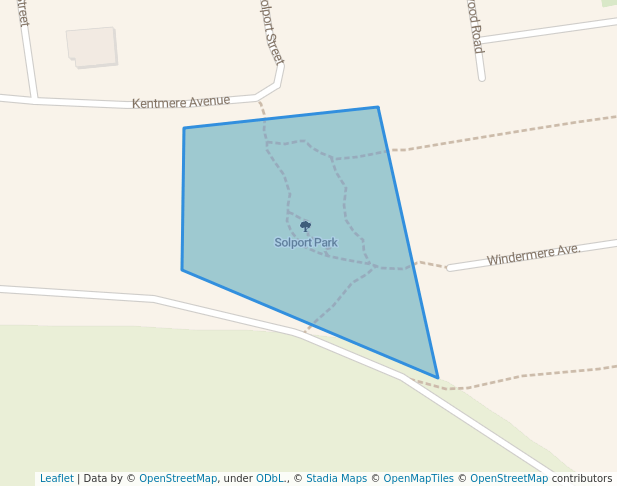 walking in Solport Park map in Cumberland