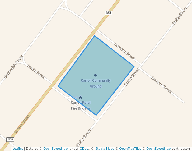 walking in Carroll Community Ground map in Carroll