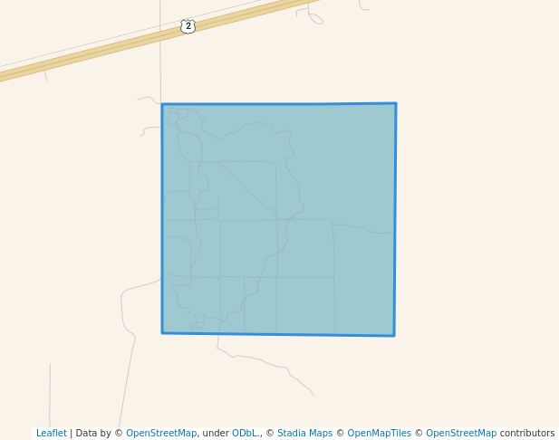 walking in Denbigh Experimental Forest map in Towner