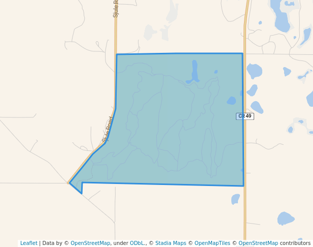 walking in Turtle Mountain State Recreational Forest map in Bottineau