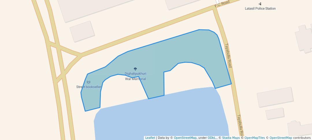 walking in Dighalipukhuri War Memorial map in Guwahati