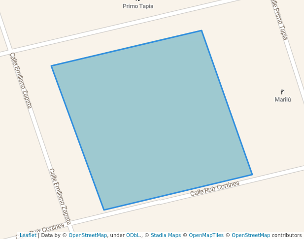 walking in Parque Jose Cruz Navarro map in Primo Tapia