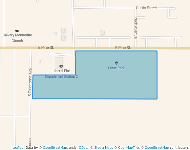 walking in Leete Park map in Liberal