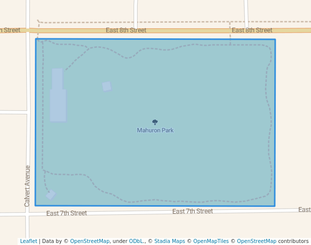 walking in Mahuron Park map in Liberal