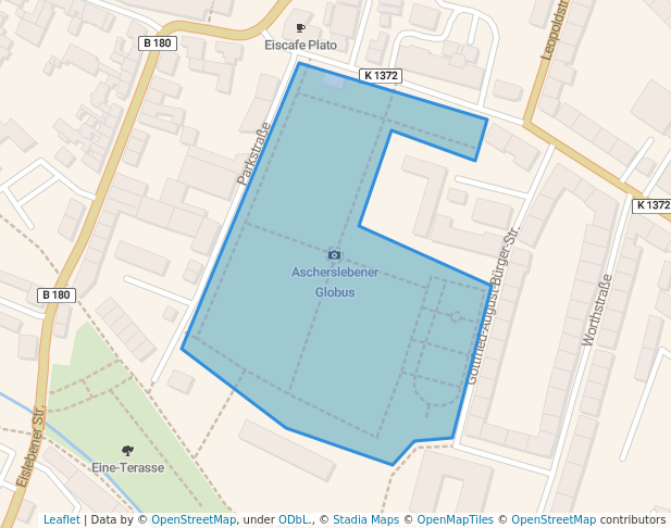 walking in Stadtpark map in Aschersleben