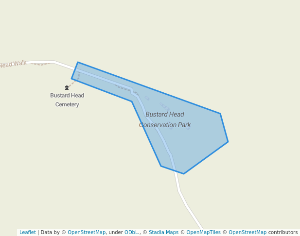 walking in Bustard Head Conservation Park map in Colosseum