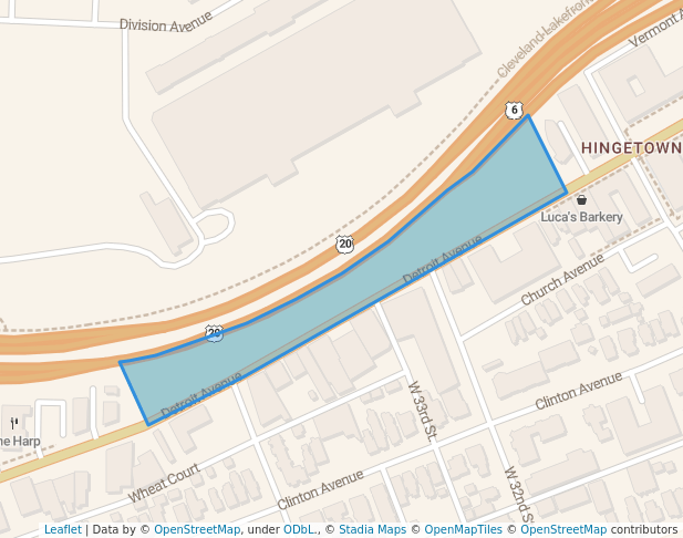 walking in Jim Mahone Park map in Cleveland