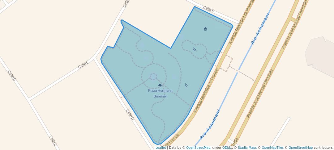 walking in Plaza Hermann Gmeiner map in La Paz