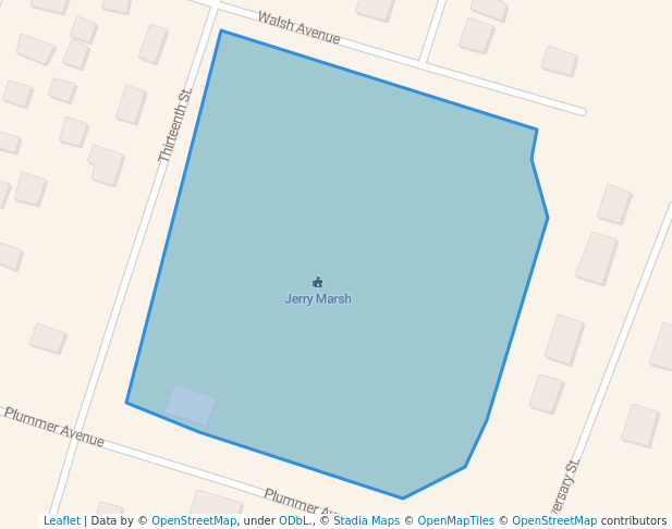 walking in baseball field map in New Waterford