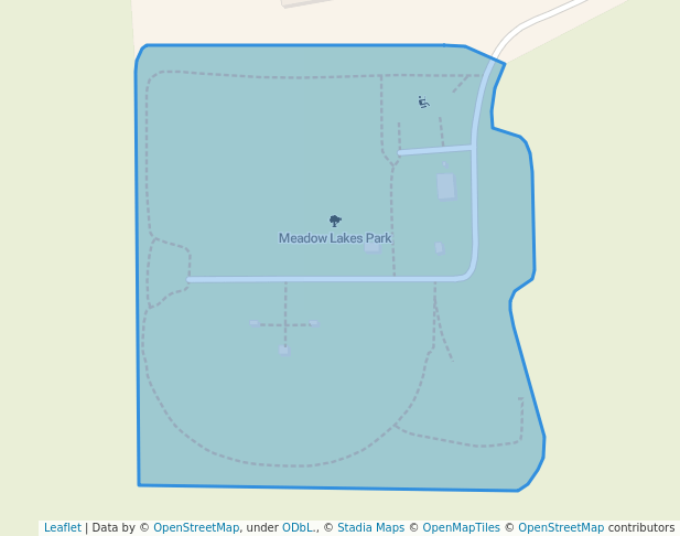 walking in Meadow Lakes Park map in Wasilla