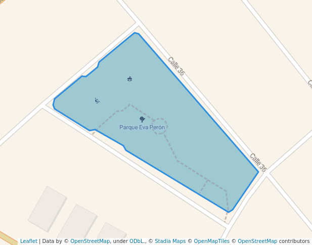 walking in Parque Eva Perón map in La Paz