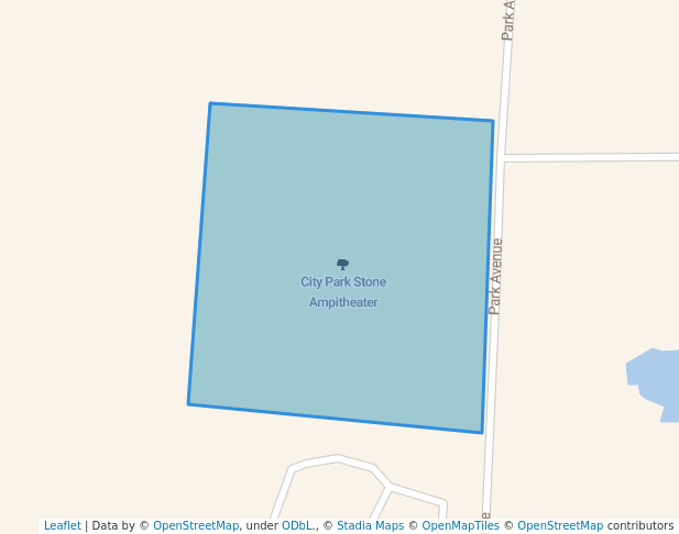 walking in City Park Stone Ampitheater map in Mountain View