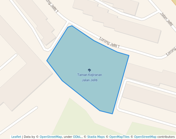 walking in Taman Kejiranan Jalan Jeliti map in Batu Maung