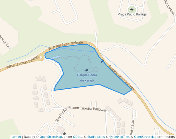 walking in Parque Pedra de Xangô map in Salvador