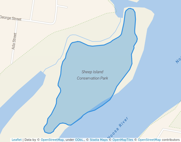 walking in Sheep Island Conservation Park map in Cooroibah