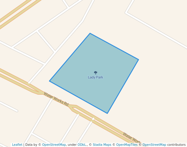 walking in Lady Park map in Jaranwala