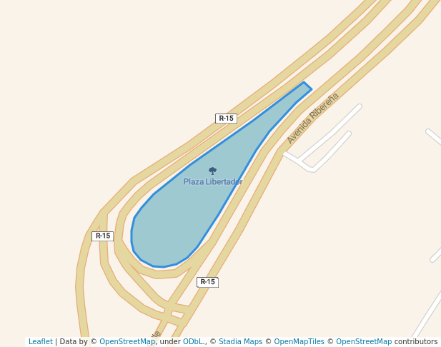 walking in Plaza Libertador map in Barquisimeto