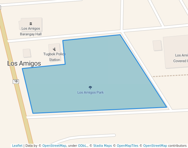 walking in Los Amigos Park map in Davao City