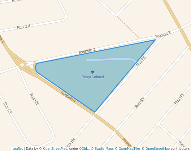 walking in Praça Cultural map in Cuiabá