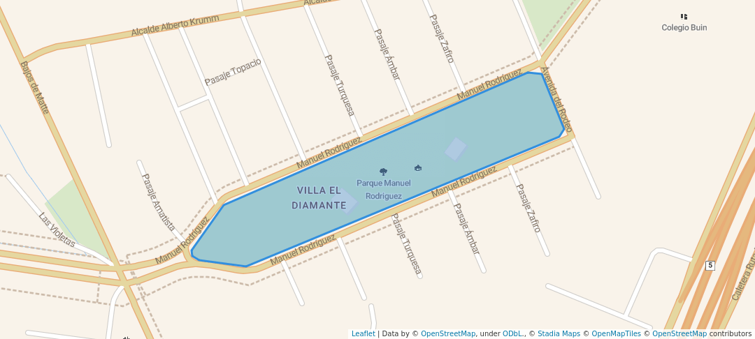 walking in Parque Manuel Rodriguez map in Buin