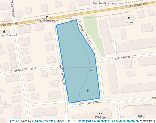 walking in Wormser Platz map in Stuttgart